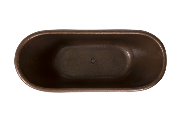 Hammered Freestanding Copper Bath