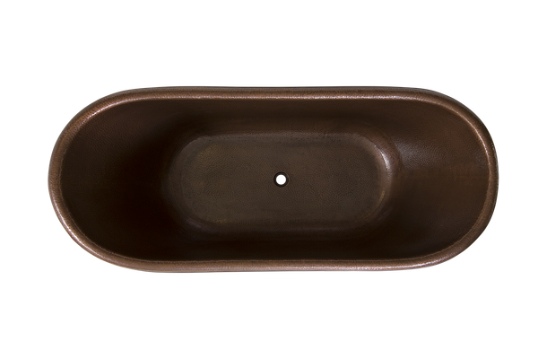 Hammered Freestanding Copper Bath