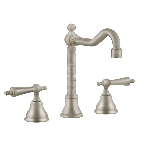 Art Deco Bathroom Taps - Low Level Spout - Cross Handles