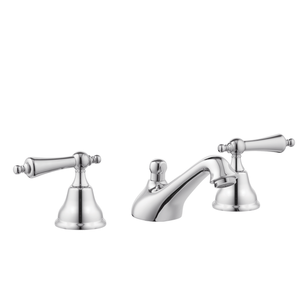 Art Deco Bathroom Taps - Low Level Spout - Cross Handles