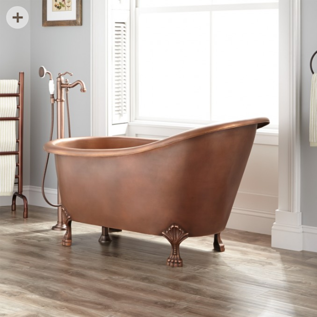 Copper Slipper Bath