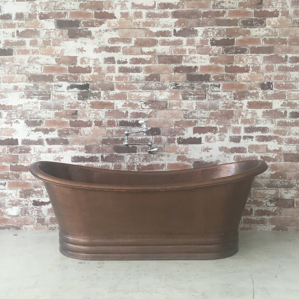 Hammered Freestanding Copper Bath