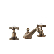 Art Deco Bathroom Taps - Low Level Spout - Cross Handles