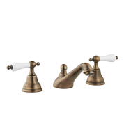 Art Deco Bathroom Taps - Low Level Spout - Cross Handles