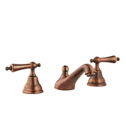 Art Deco Bathroom Taps - Low Level Spout - Cross Handles