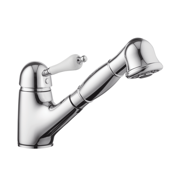 Sink Mixer with Extendable Vegie Sprayer - Metal Lever